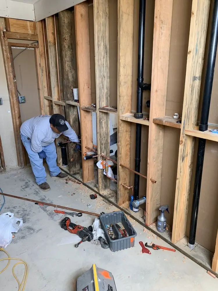 Commercial rough-in plumbing for Gas Line Repair in Birds Hill